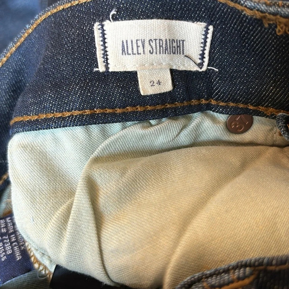 Madewell Size 24 Alley Straight Dark Wash Jeans - Picture 6 of 8
